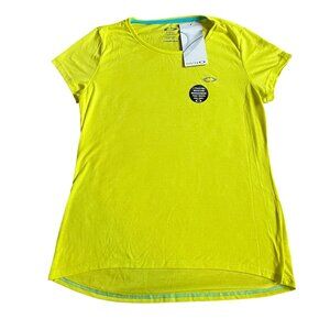 Oakley Women’s Spirit T Shirt Sz XL Hydrolix Fluorescent Yellow Activewear NWT